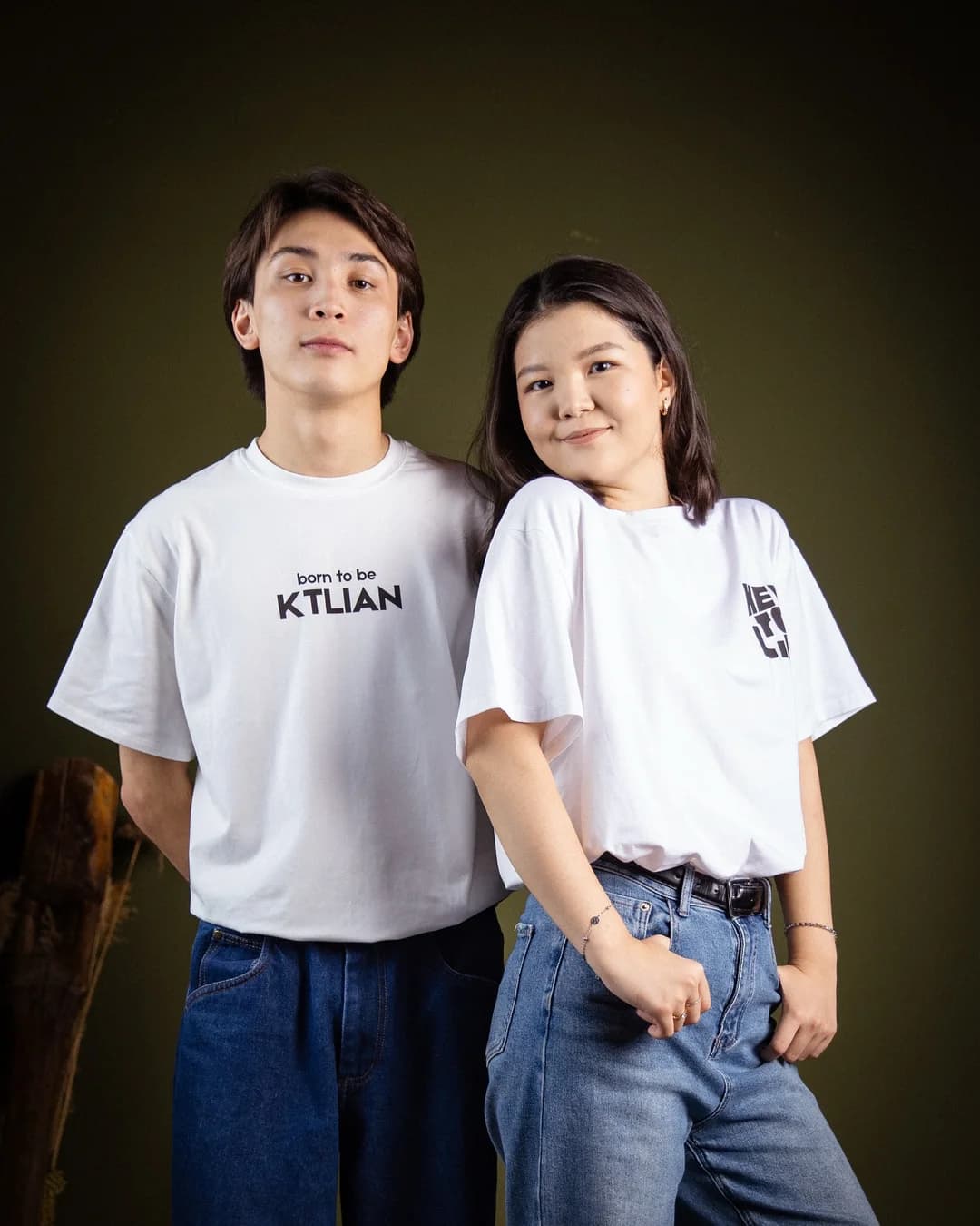 Born to be Ktlian and Key To Life T-shirts, studio