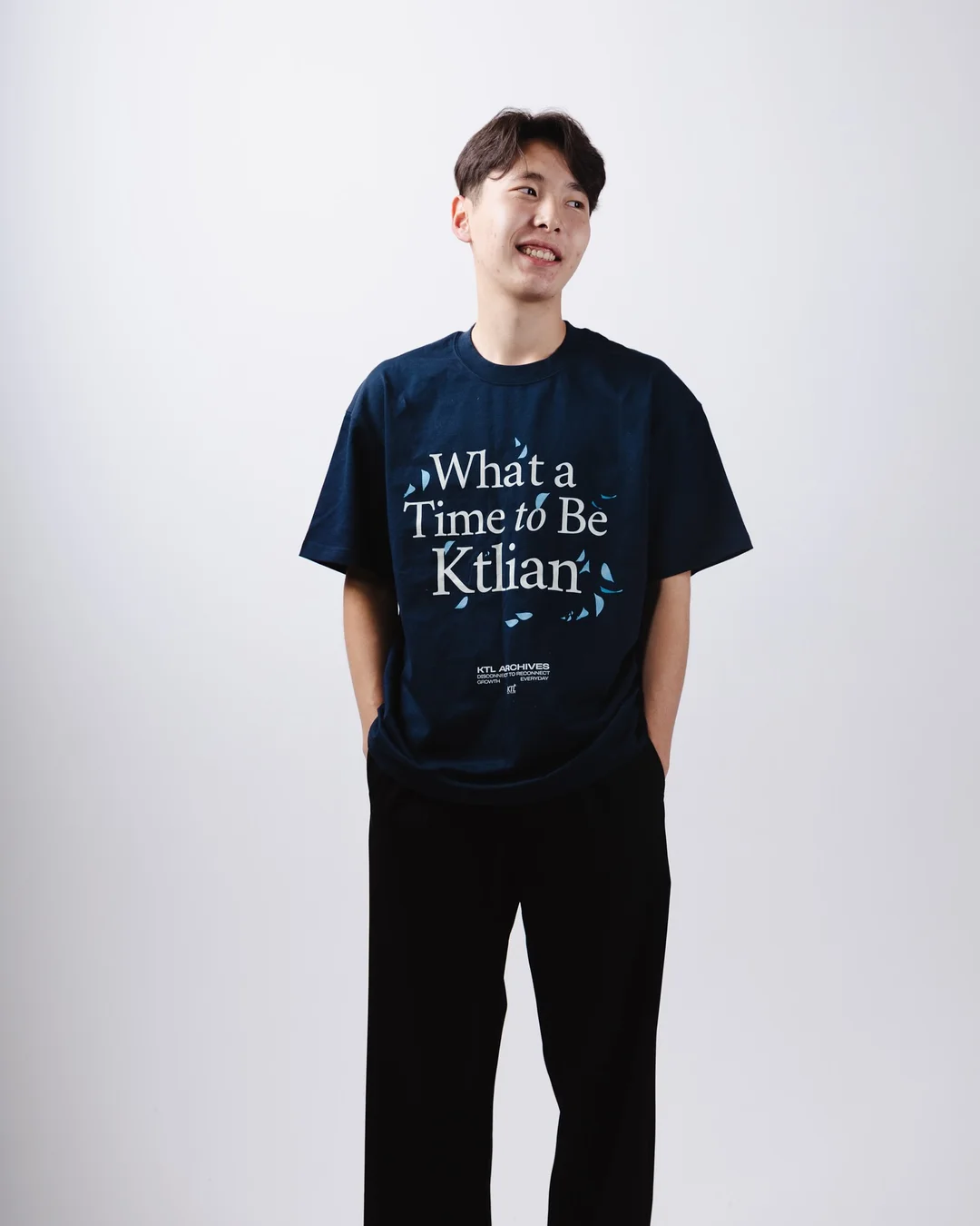 What a Time to Be Ktlian T-shirt in navy