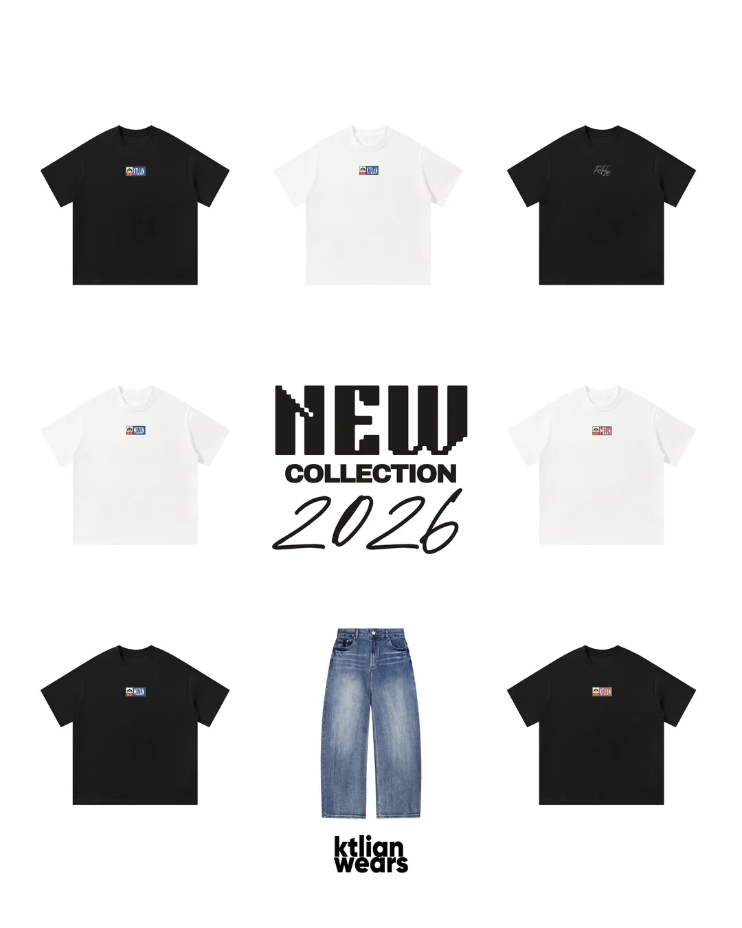 Ktlian Wears new collection 2026 — T-shirts and jeans